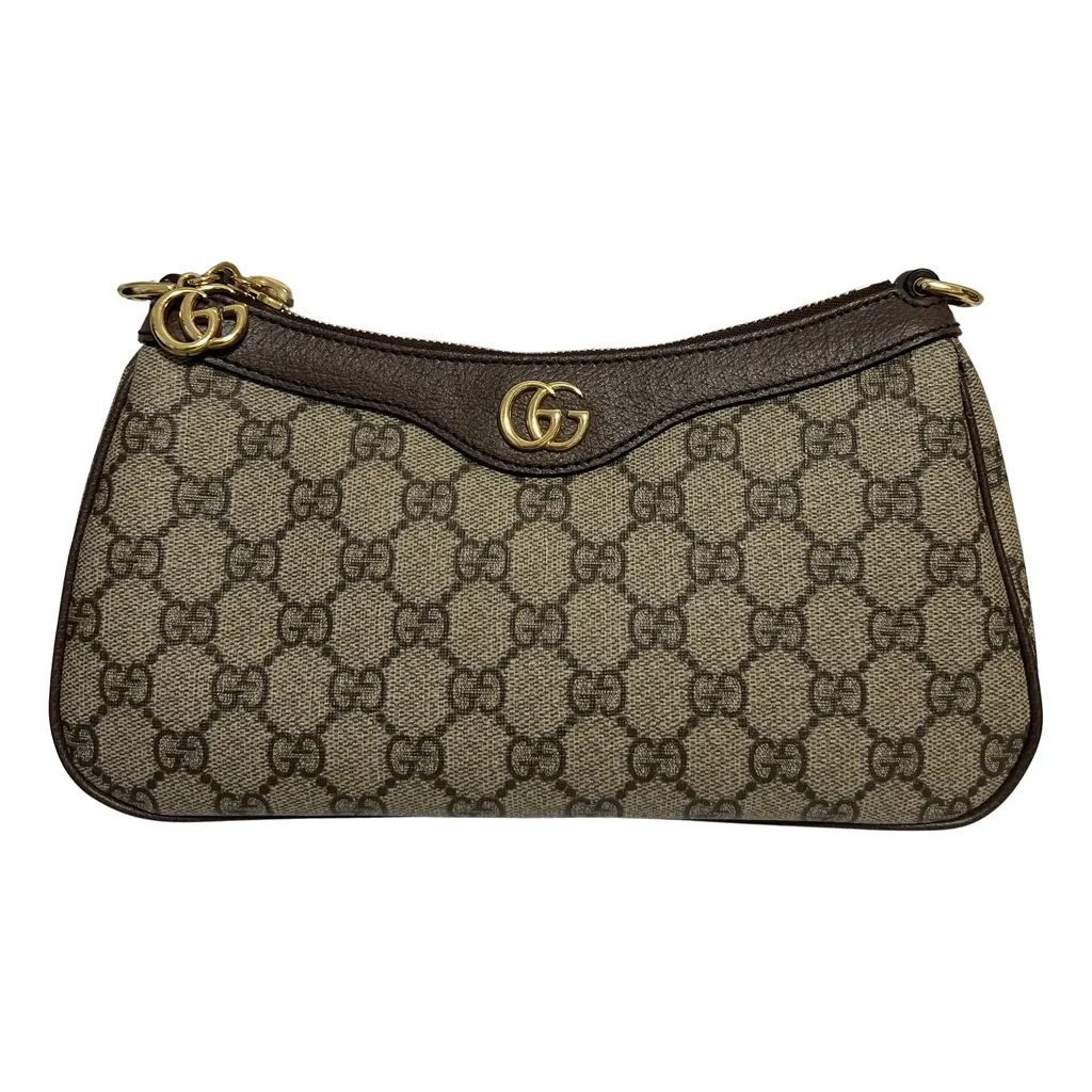 Gucci Ophidia Small Handbag Brown Canvas Very good - Front View
