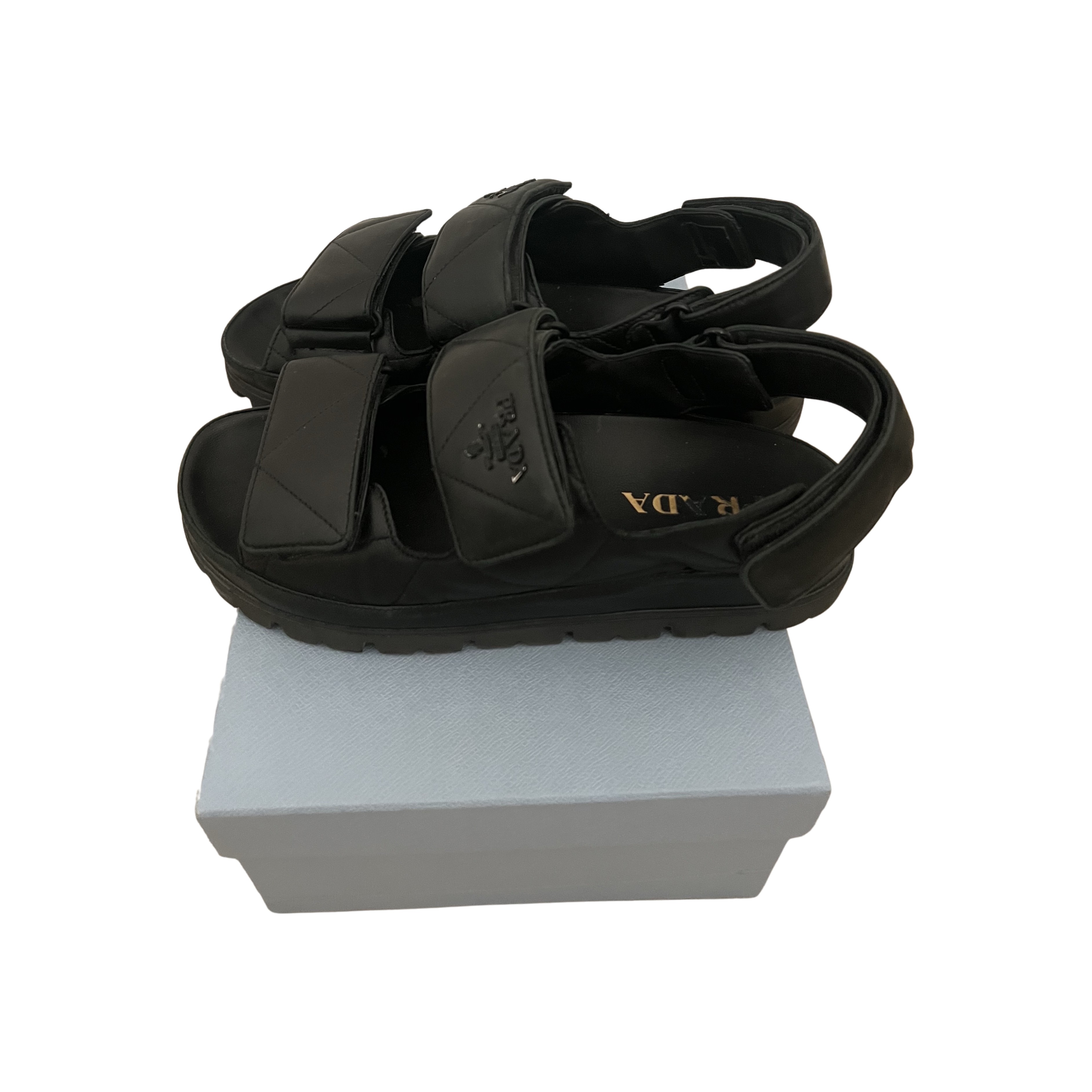 Prada Sandals In Quilted Nappa