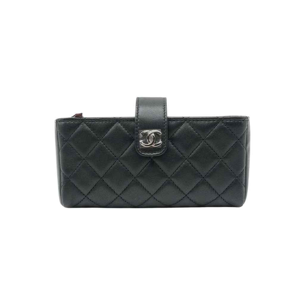 Chanel Black Quilted Leather Reissue CC Phone Pouch