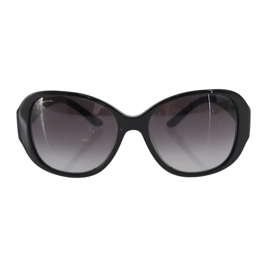 Bvlgari Sunglasses Black Plastic Good - Front View
