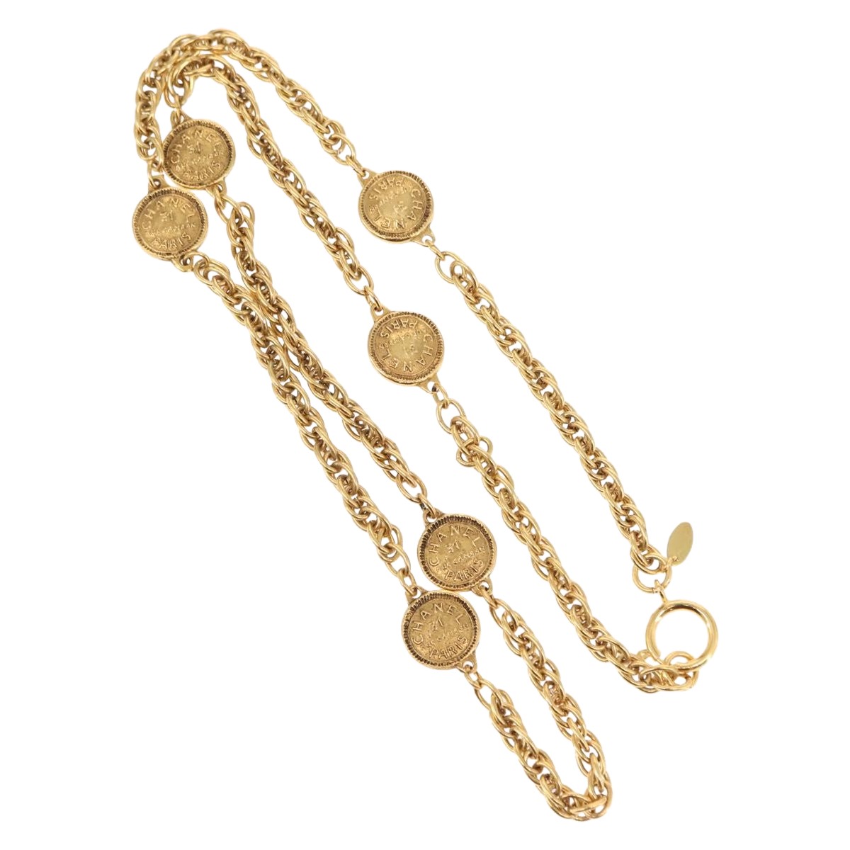 Chanel Vintage 31 Rue Cambon Medallion Pendant Necklace