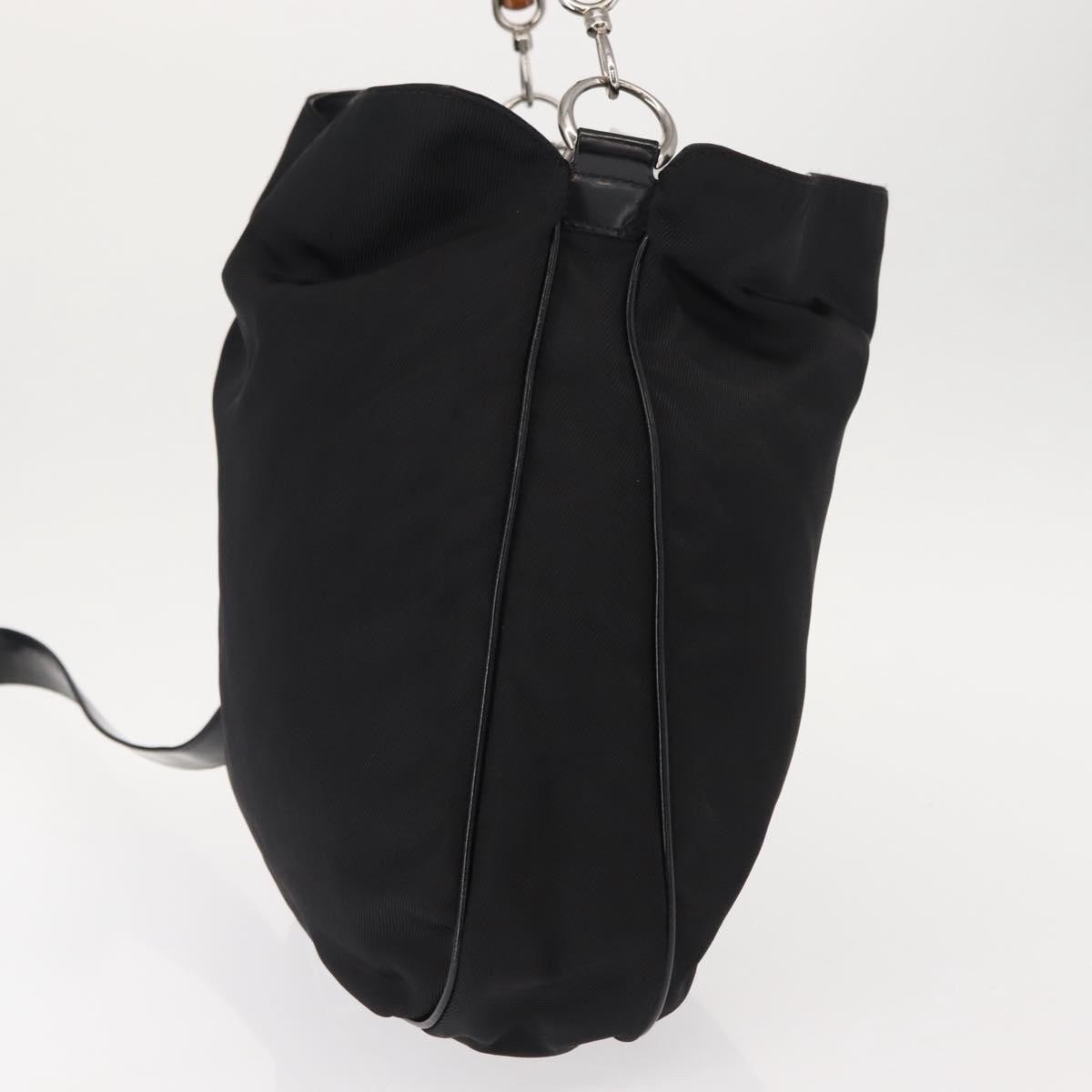 Gucci Vintage Bamboo Handle Open Hobo Black Good condition - Back View