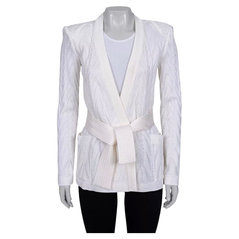 Balmain كارديجان ملفوف بحزام