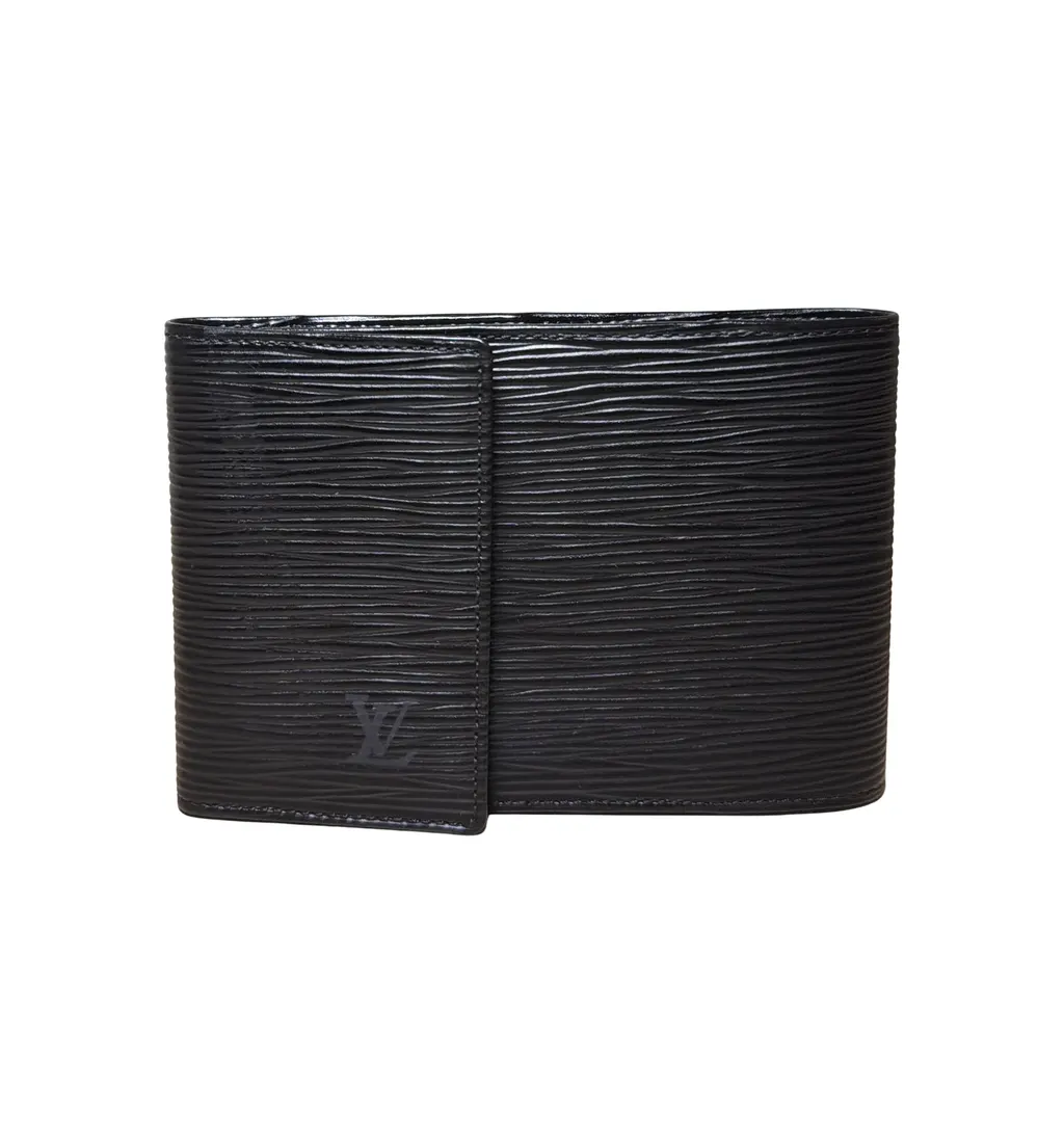 Louis Vuitton Epi Wallet Black Good - Front View