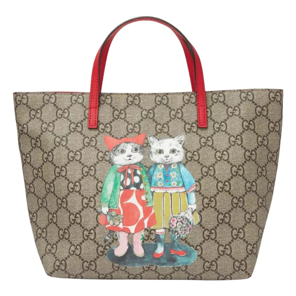 Gucci Gucci GG Supreme Cat Camel Canvas Good - Front View