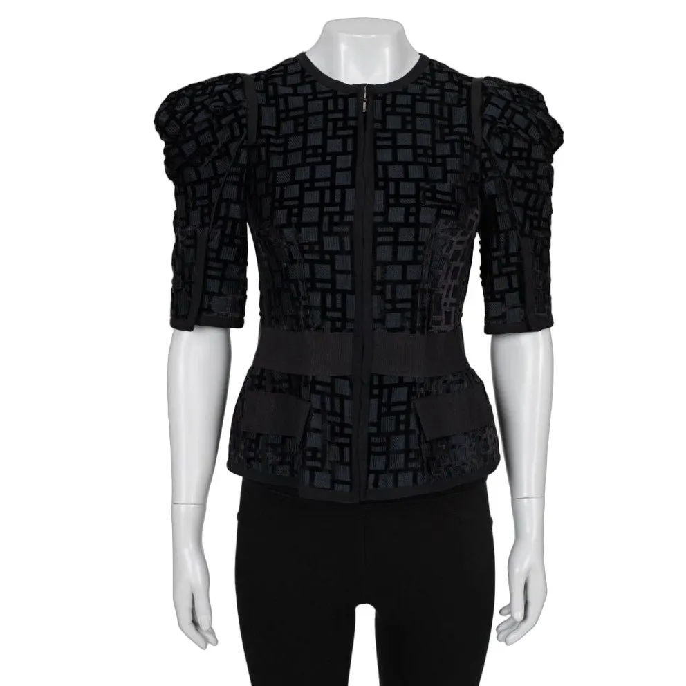 Dolce & Gabbana NWOT Stunning Dolce & Gabbana Black Silk Fitted Jacket Sz.40 Pre-owned Black Silk Never worn - Front View