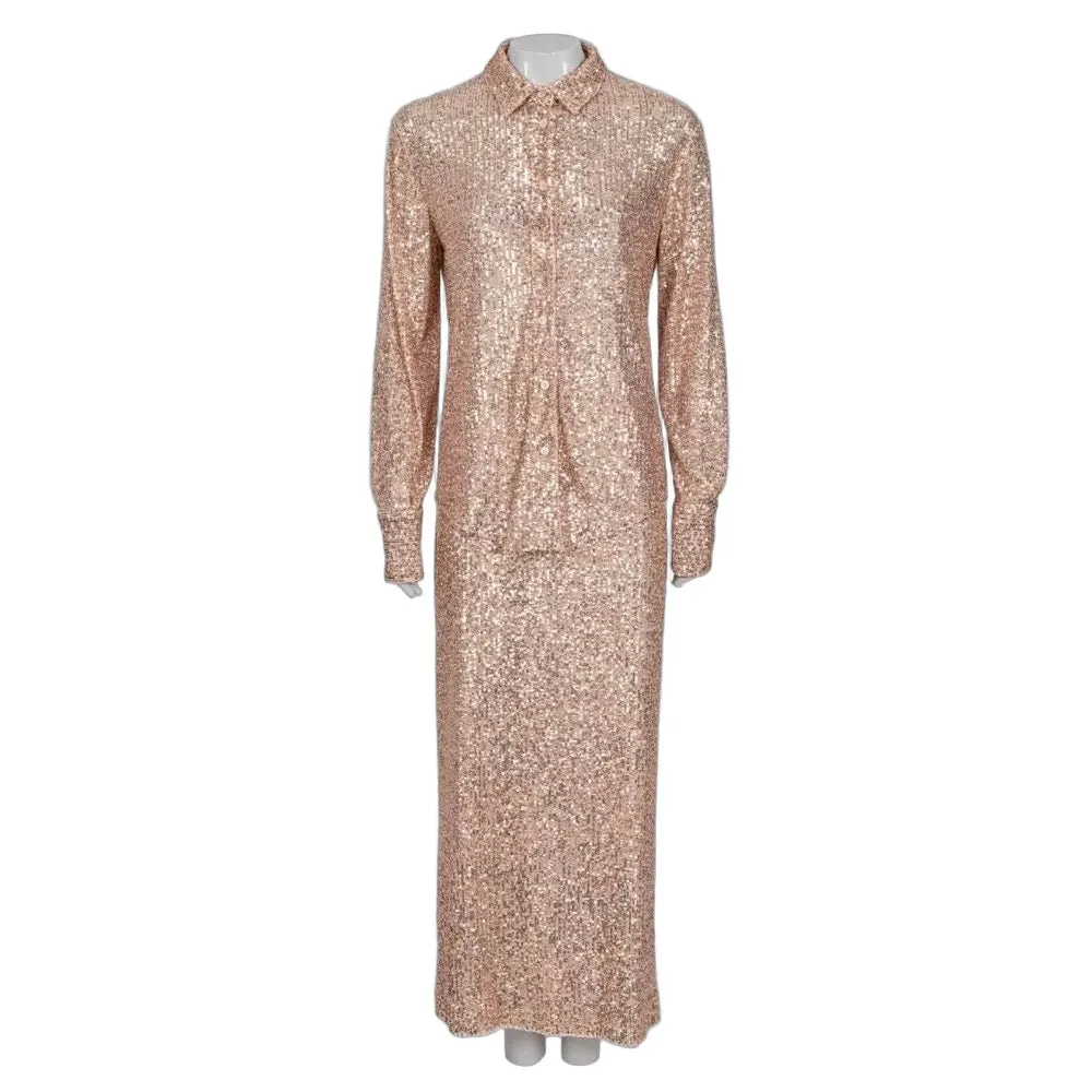 Tom Ford Pink Sequin Suit - Elegant IT40-44 Size S Pre-owned Pink Good - Front View