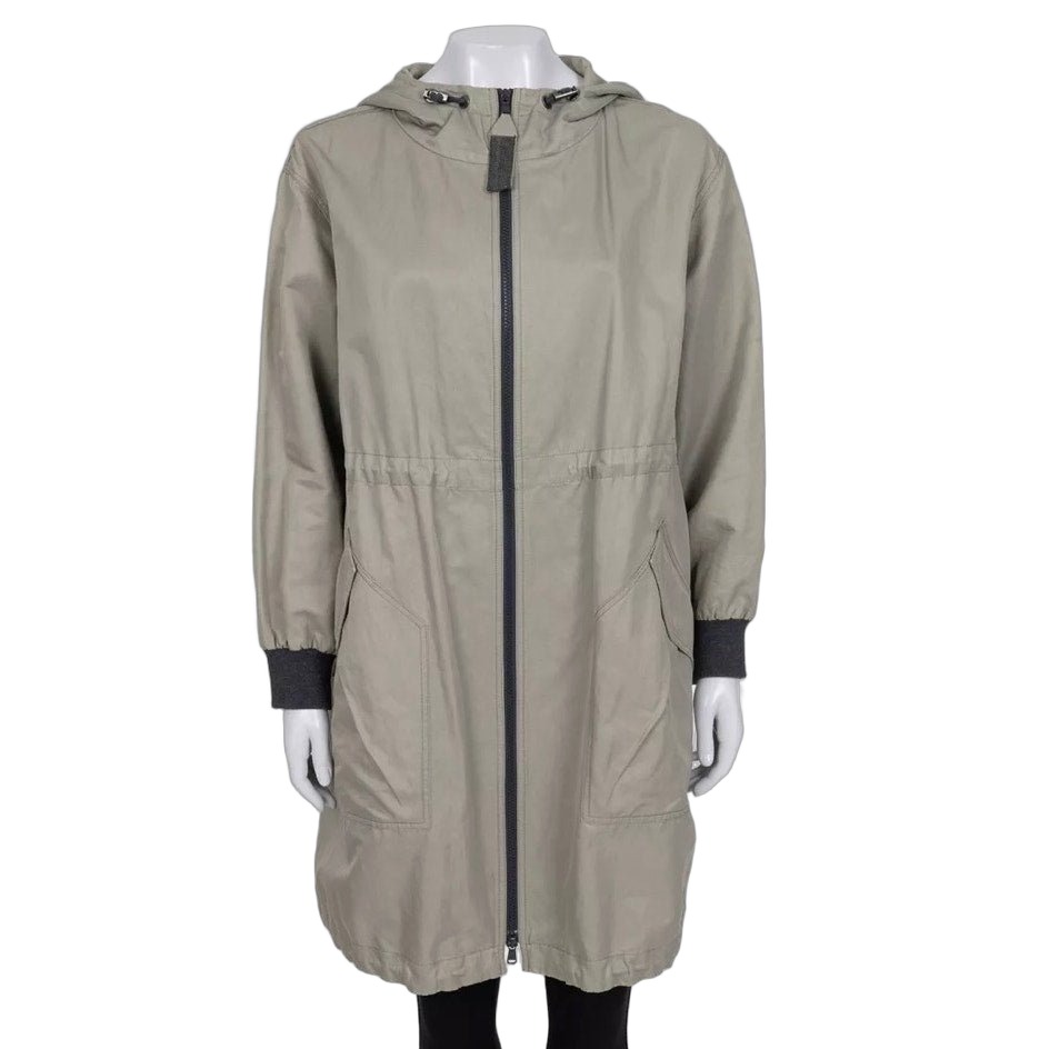 Brunello Cucinelli Brunello Cucinelli Green Hooded Coat - IT40/S Pre-owned