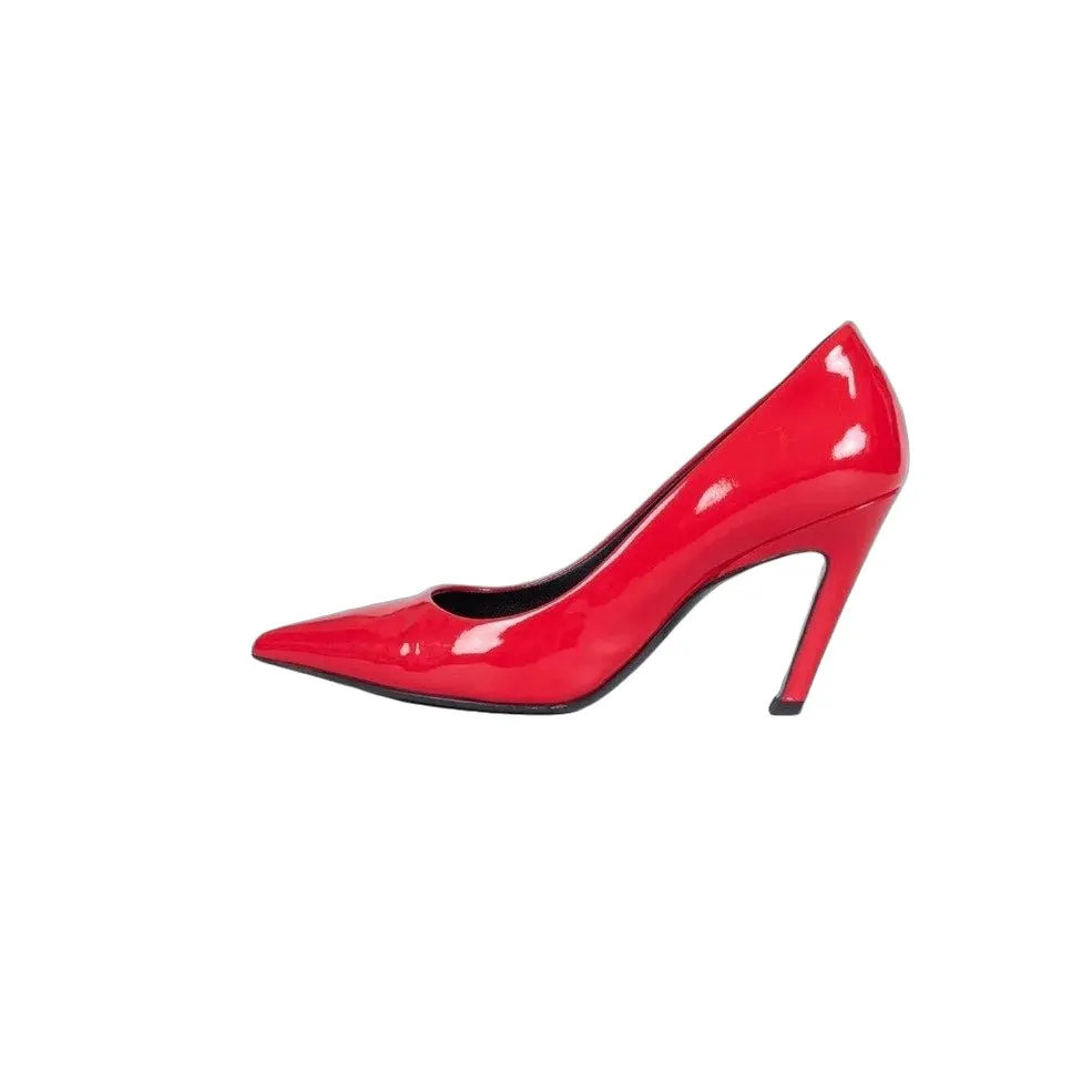Balenciaga Red Patent Leather Pumps Heels Size 36.5 Pre-owned Red Leather Good - Front View