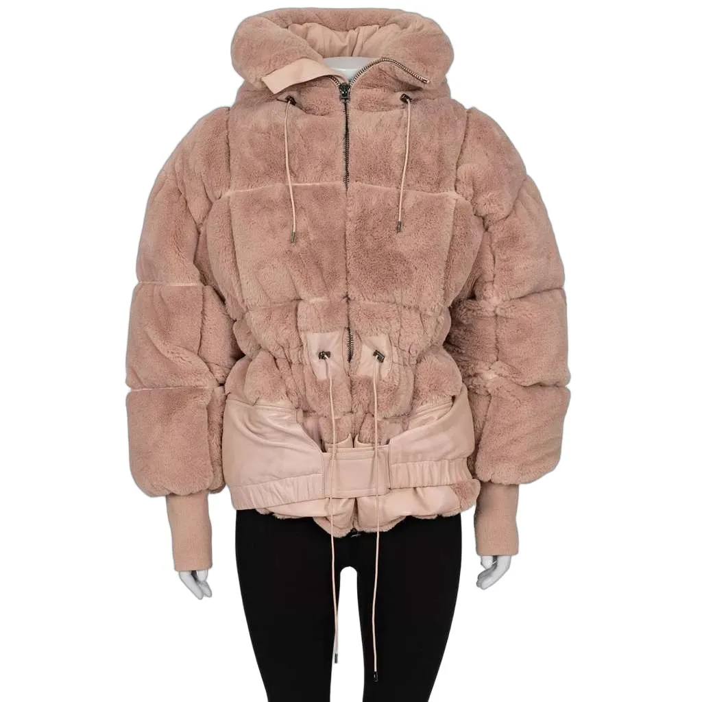 Tom Ford Faux Oversized Puffer Coat Pink Cotton Very good - Front View