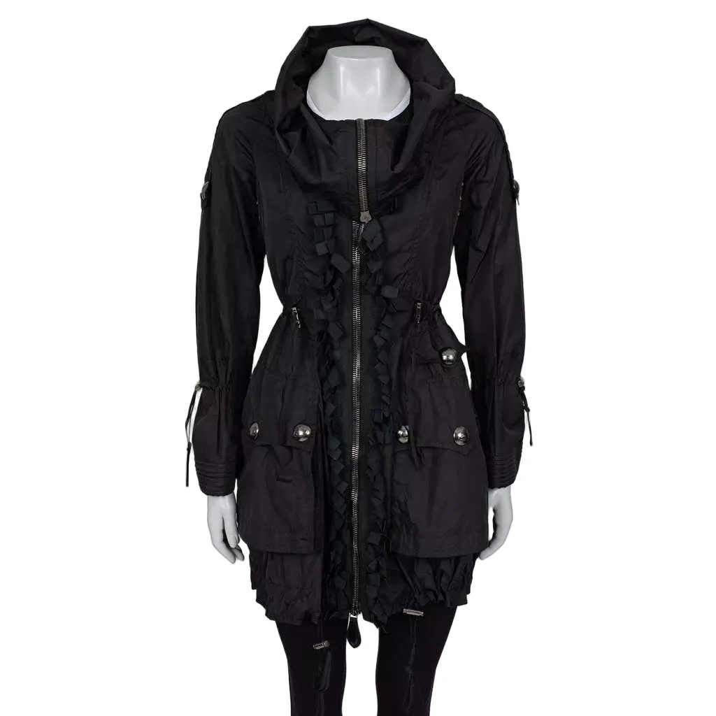 Burberry Trench Coat Black Cotton Very good - Front View