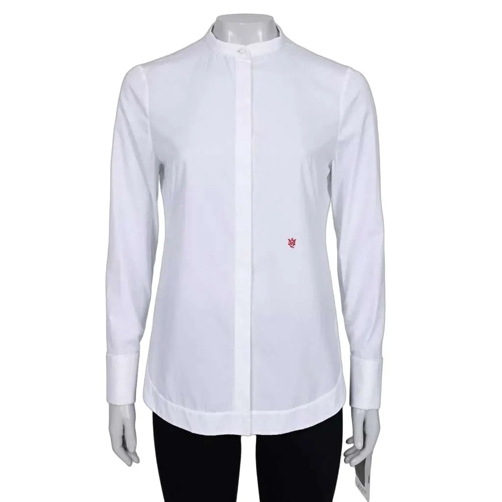 Alexander McQueen Embroidered Logo Shirt White Cotton Very good - Front View