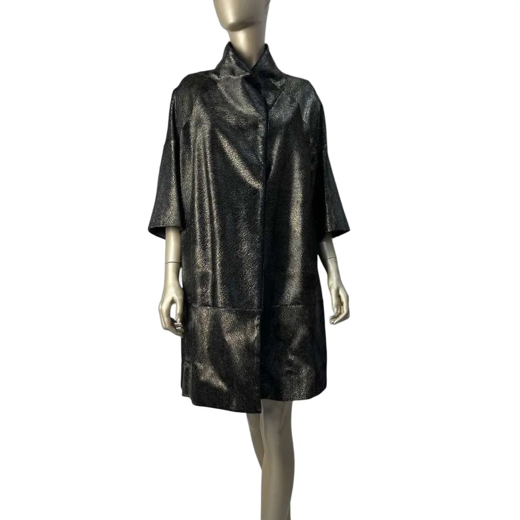 Moschino Coat IT Black Leather Very good - Front View