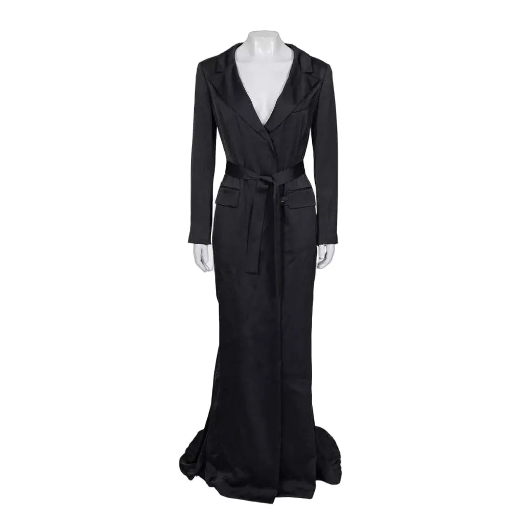 Lanvin Viscose Maxi Dress Black Cotton Very good - Front View