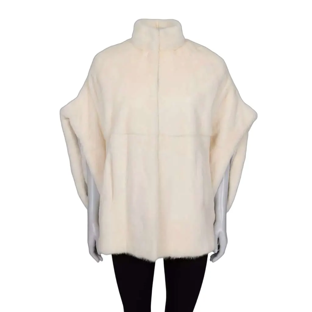 Saint Laurent Cropped Coat Black Cotton Very good - Front View