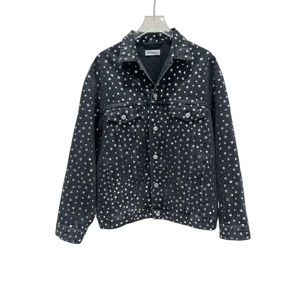Balenciaga Jacket Grey Denim Very good - Front View
