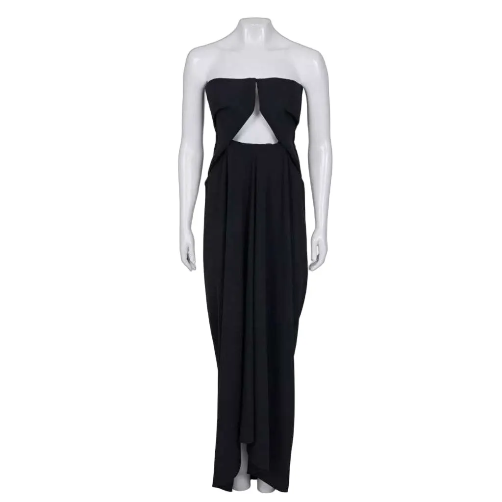 Rick Owens Open Shoulder Dress Black Cotton Very good - Front View