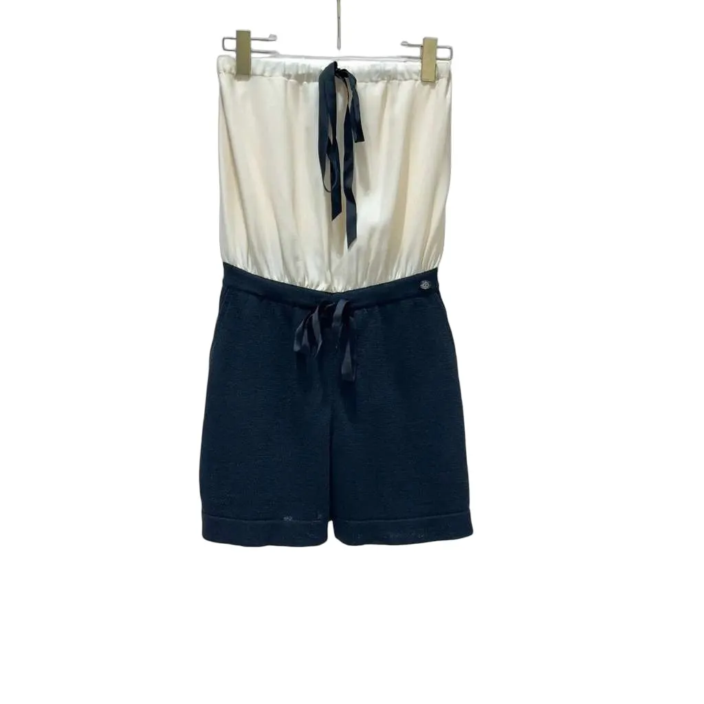 Chanel Signature Playsuit Mini Jumpsuit Black Silk Very good - Front View