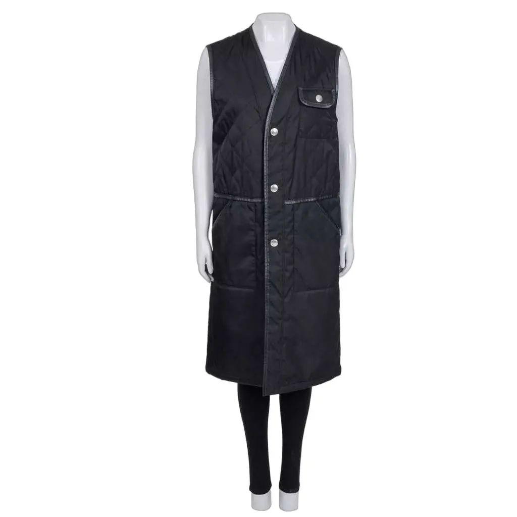 Prada Maxi Vest Black Leather Very good - Front View