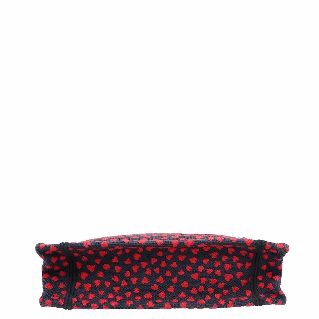 Dior Mini Book Tote Red Canvas Good - Model View