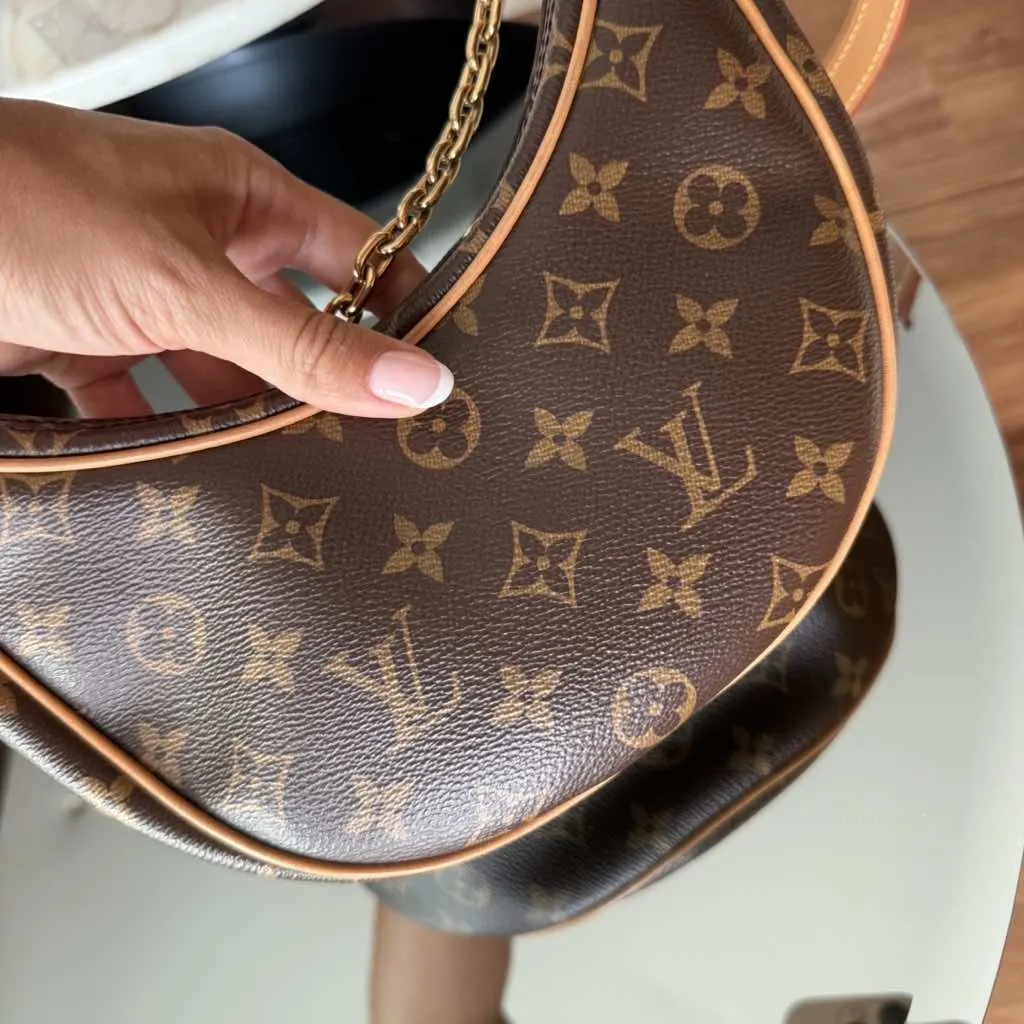 Louis Vuitton Loop Bag Brown Canvas Gold Very good - Model View