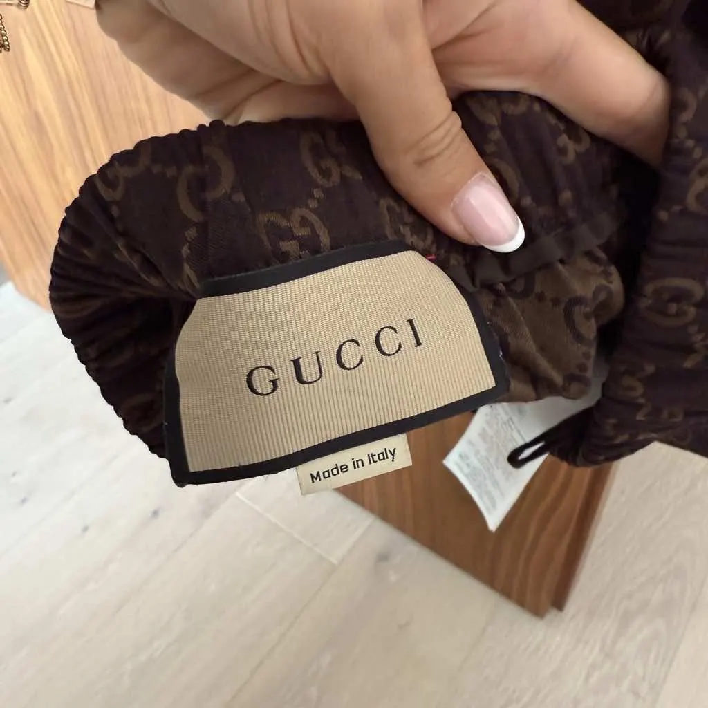 Gucci Pijama Pants Brown Cotton Very good - Model View