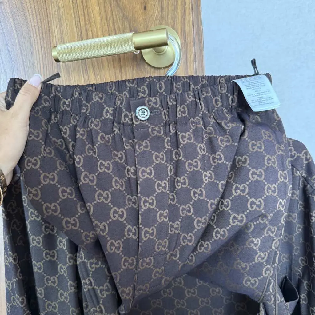 Gucci Pijama Pants Brown Cotton Very good - Box View