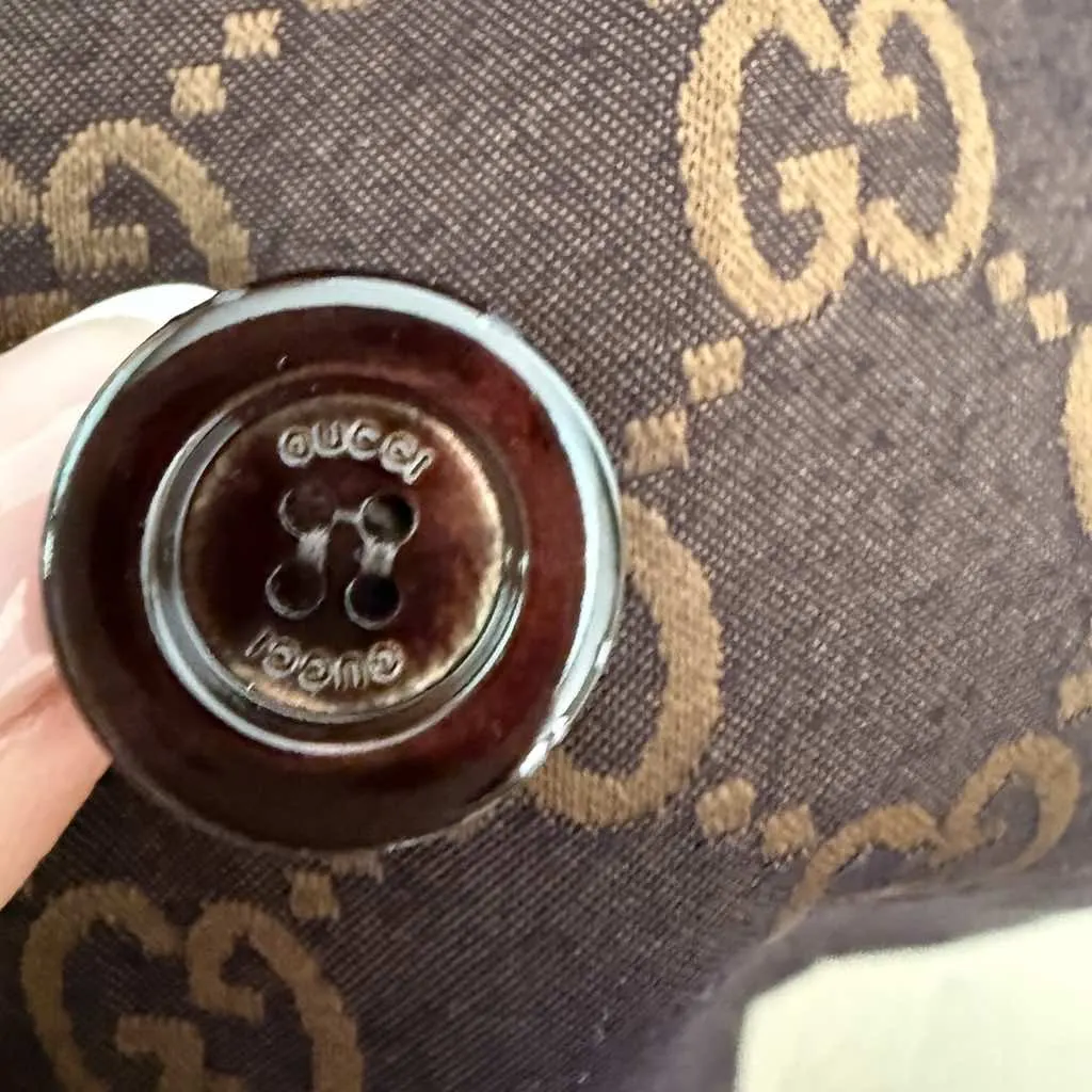 Gucci Elegant Pijama Gucci Shirt Brown Cotton Very good - Back View