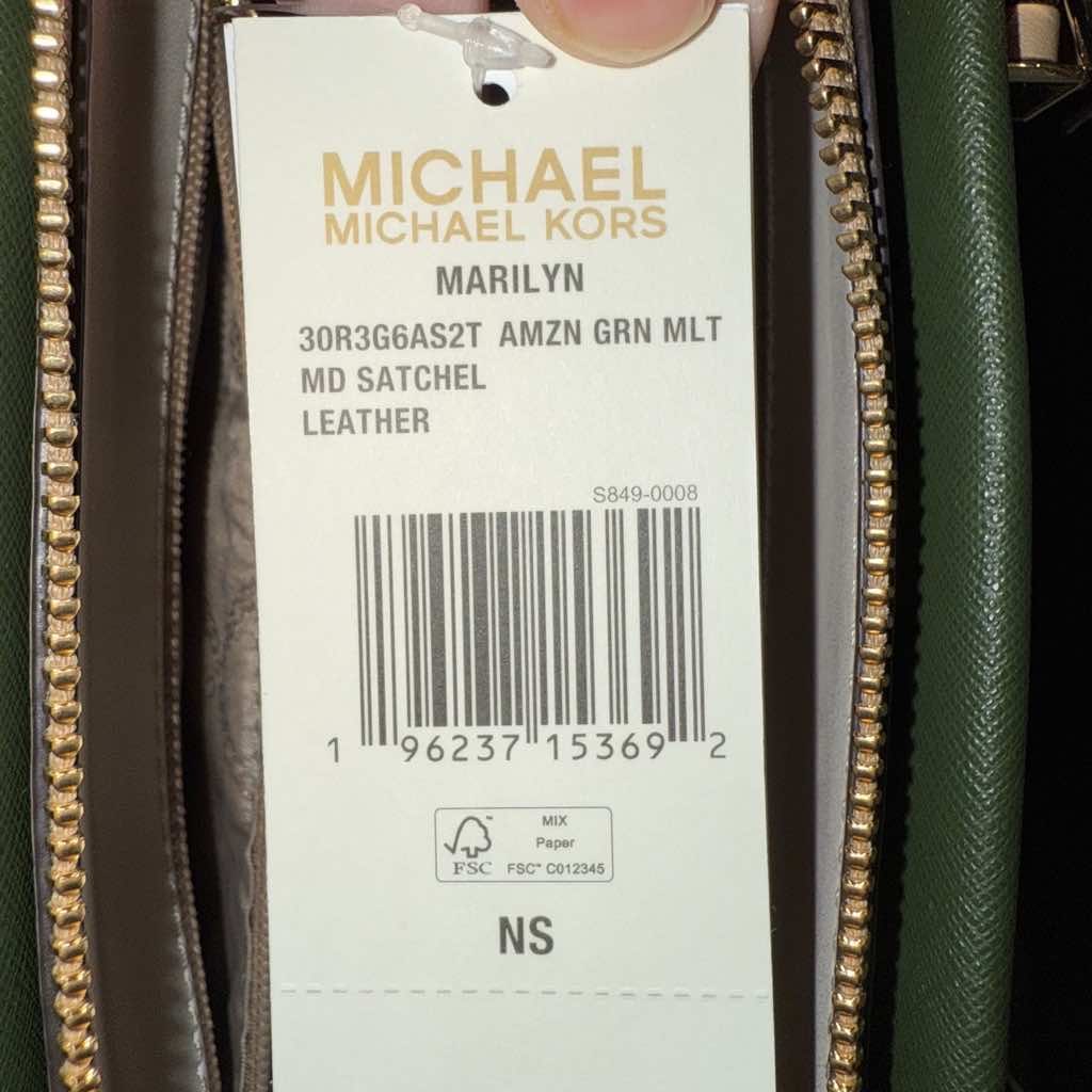 Michael Kors Marilyn Satchel Bag Medium Black Leather Metal Never worn, with tag - Box View