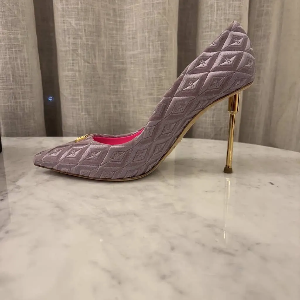 Elisabetta Franchi EF velvet pumps Purple Velvet Never worn, with tag - Inside View