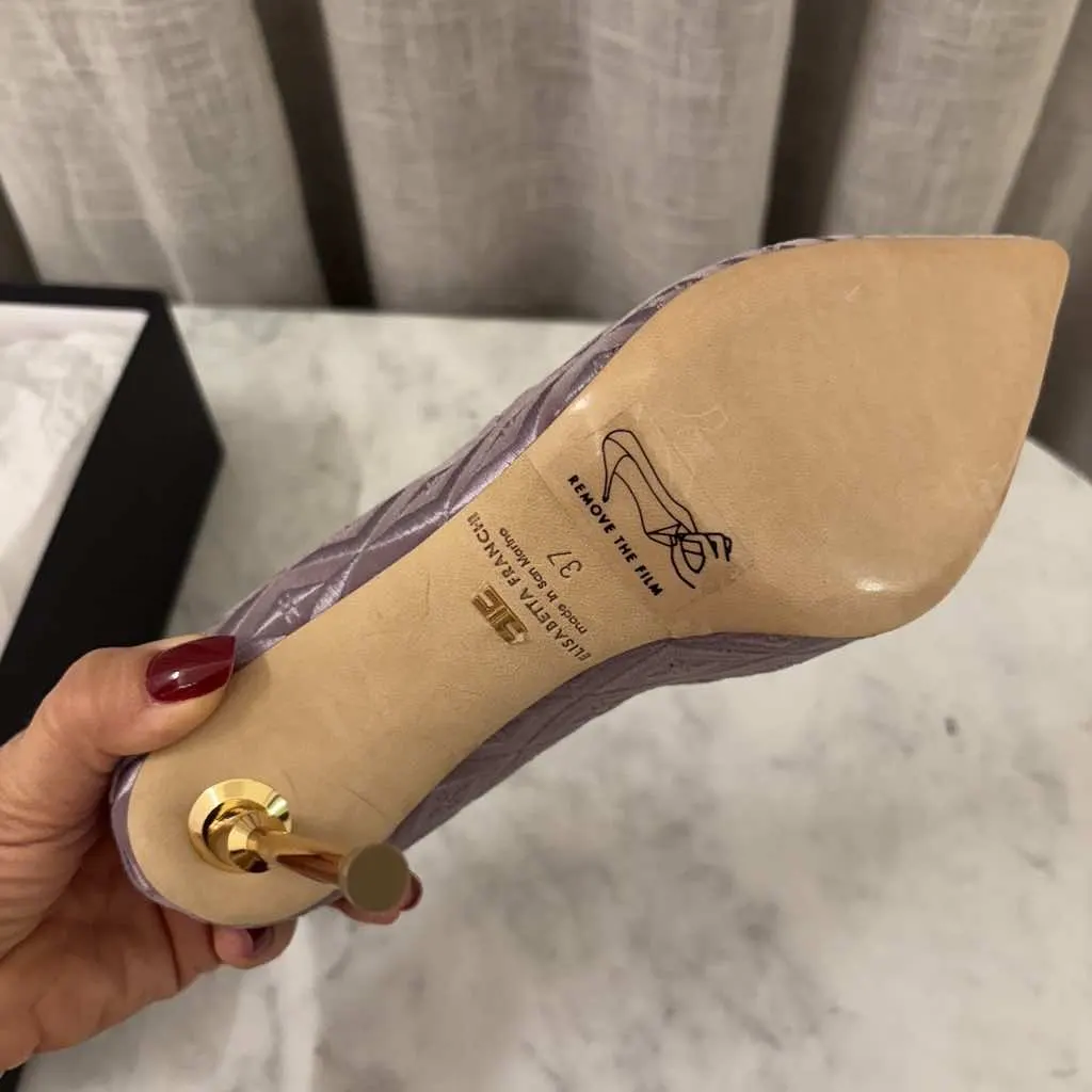 Elisabetta Franchi EF velvet pumps Purple Velvet Never worn, with tag - Box View