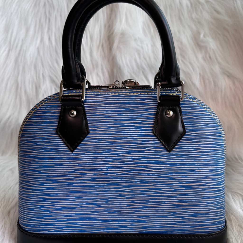 Louis Vuitton Blue Epi Alma BB - Back view