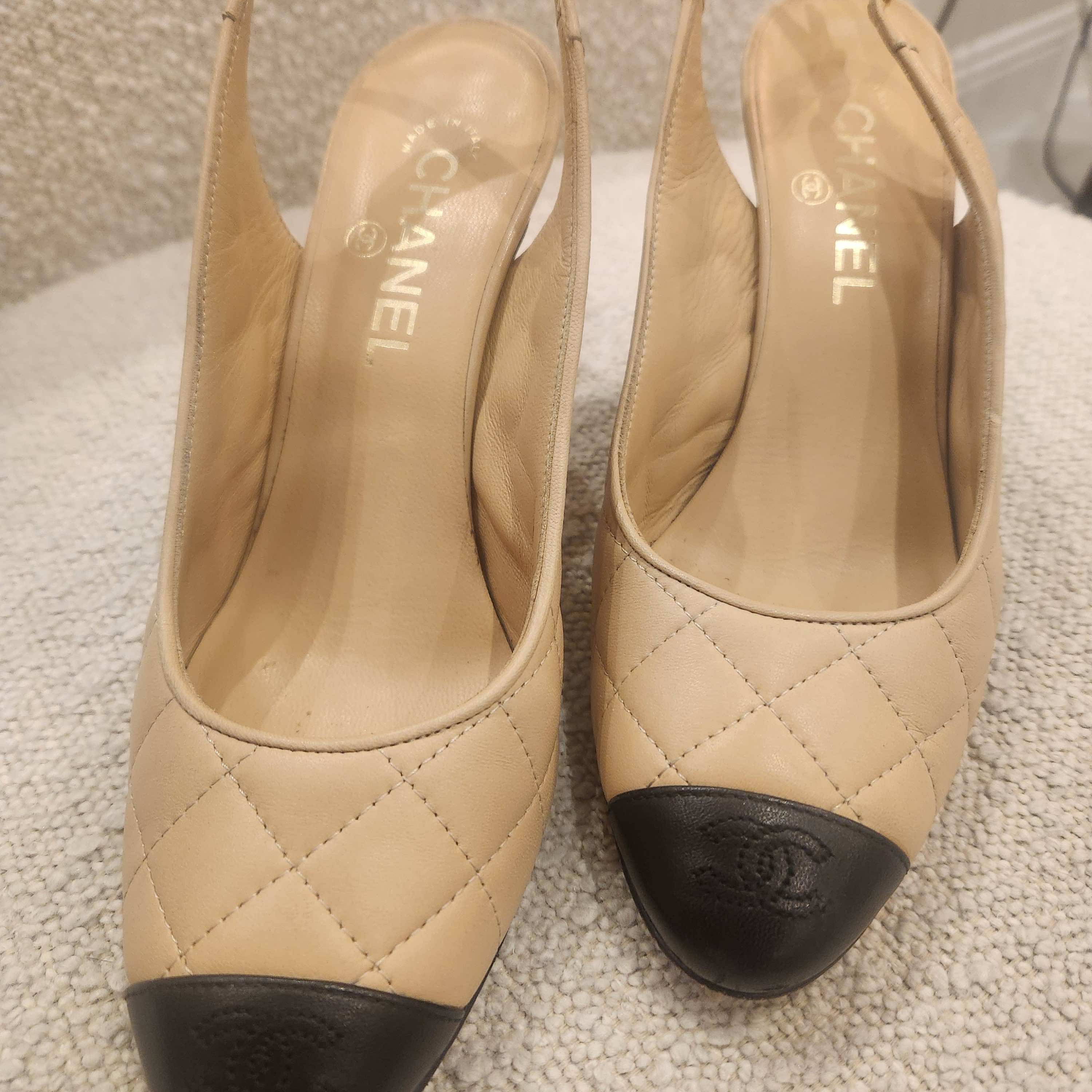 Chanel Sandal Beige x Black - Image 6