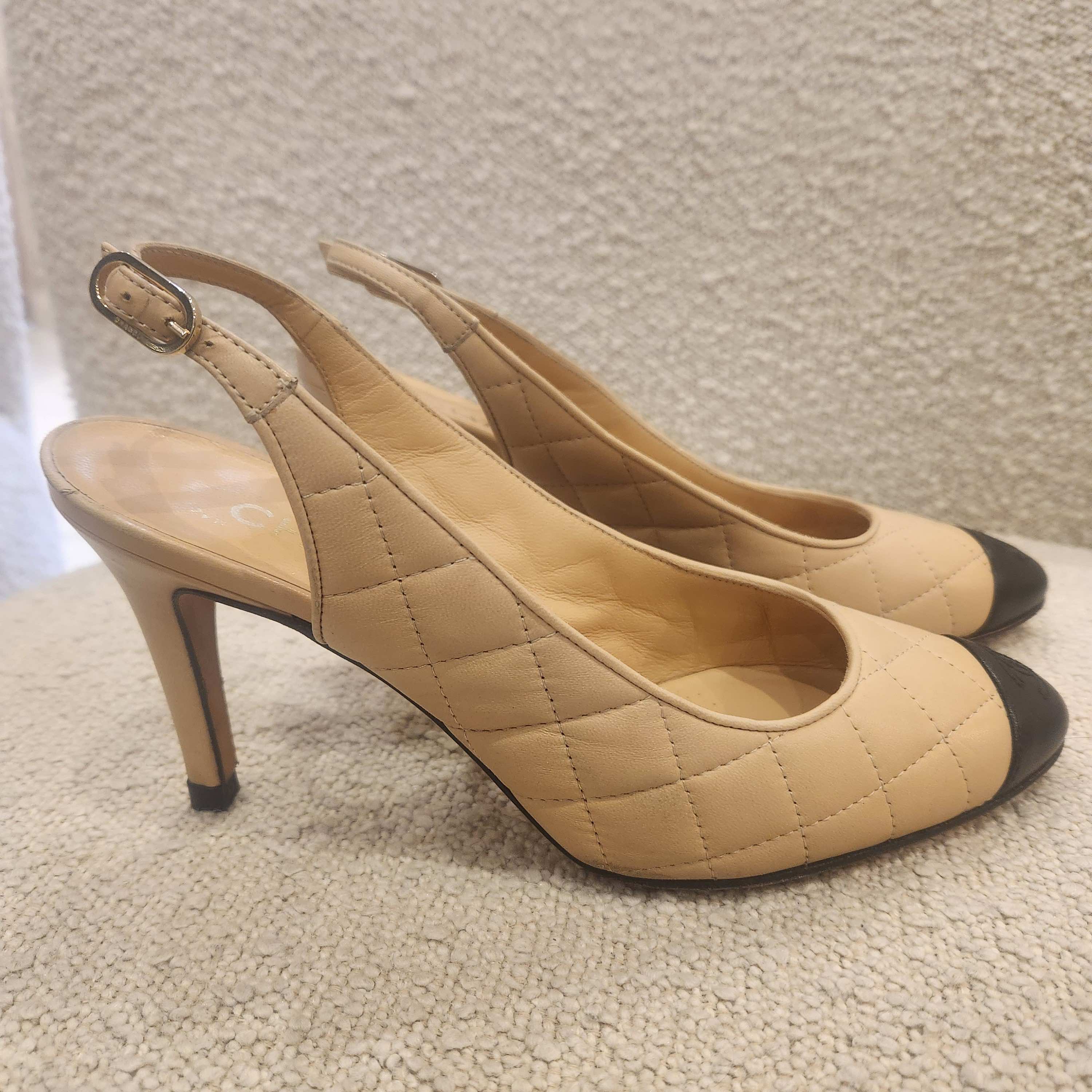 Chanel Sandal Beige x Black - Detail 1