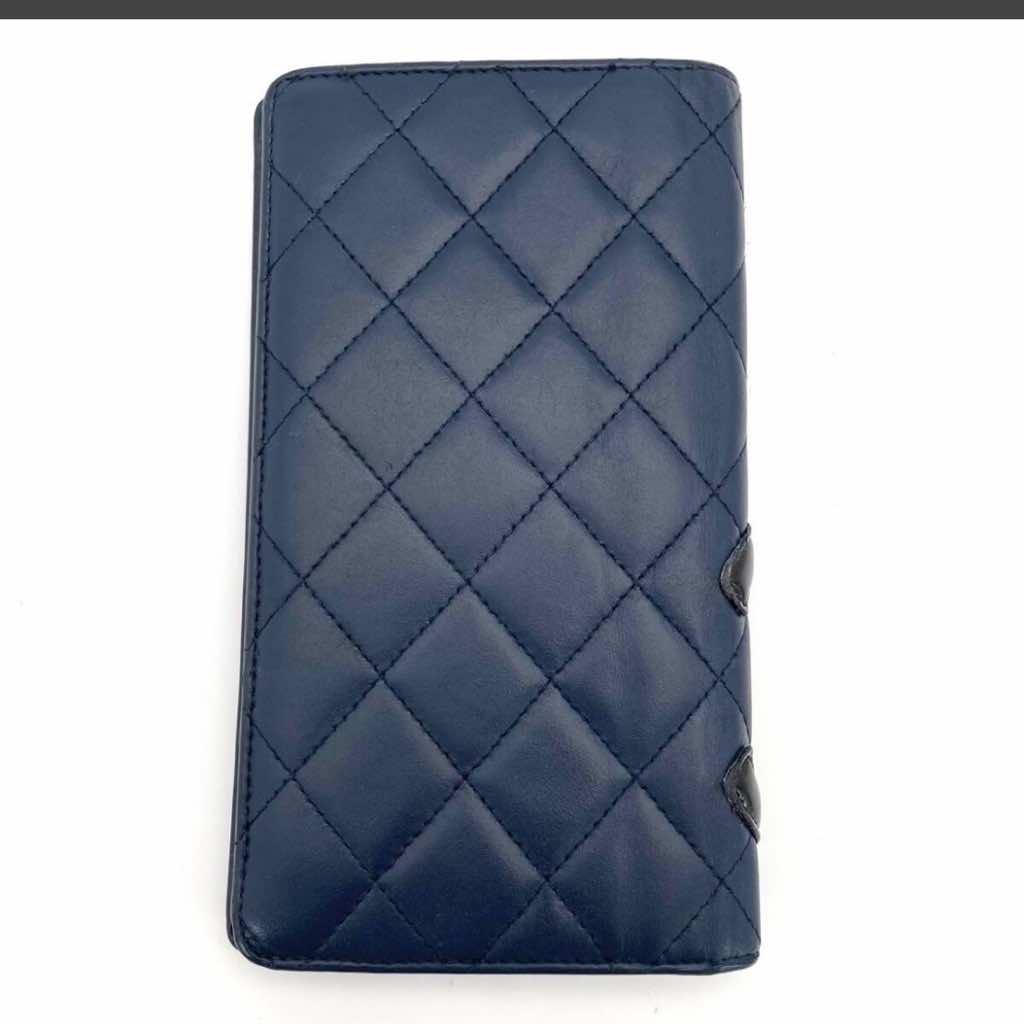 Chanel Cambonline Navy wallet - Back view