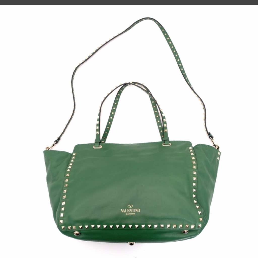 Valentino Garavani Studs handbag green - Side view