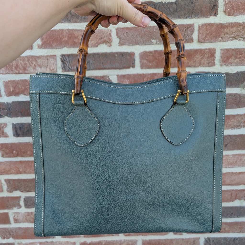 Gucci Vintage Diana Bamboo Tote - Back view