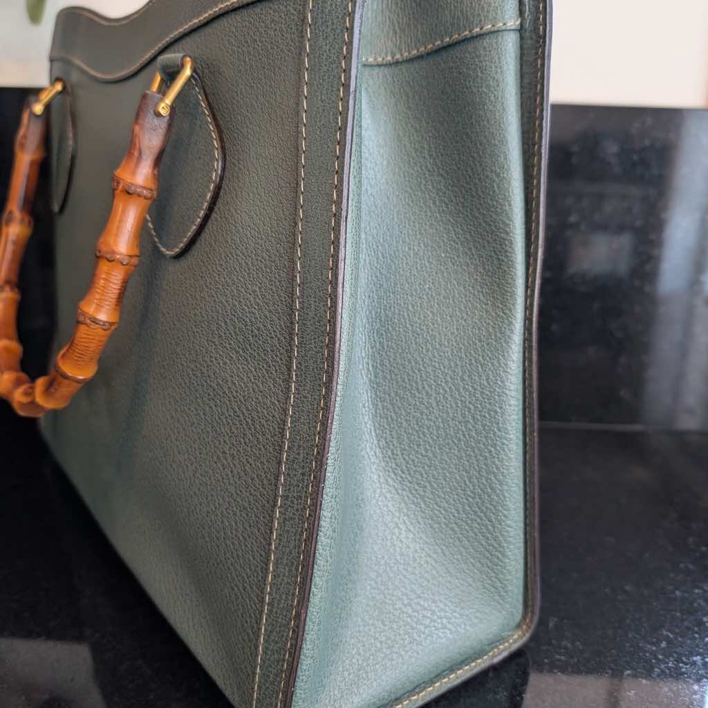 Gucci Vintage Diana Bamboo Tote - Image 11