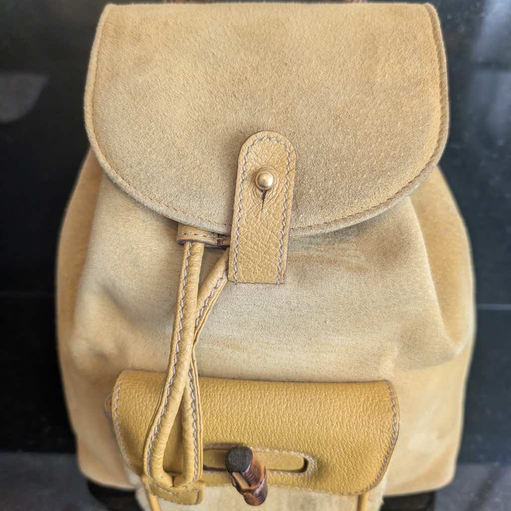 Gucci Vintage Gucci Bamboo Backpack - Back view
