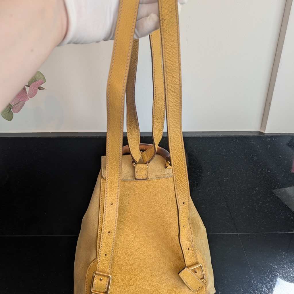 Gucci Vintage Gucci Bamboo Backpack - Image 11