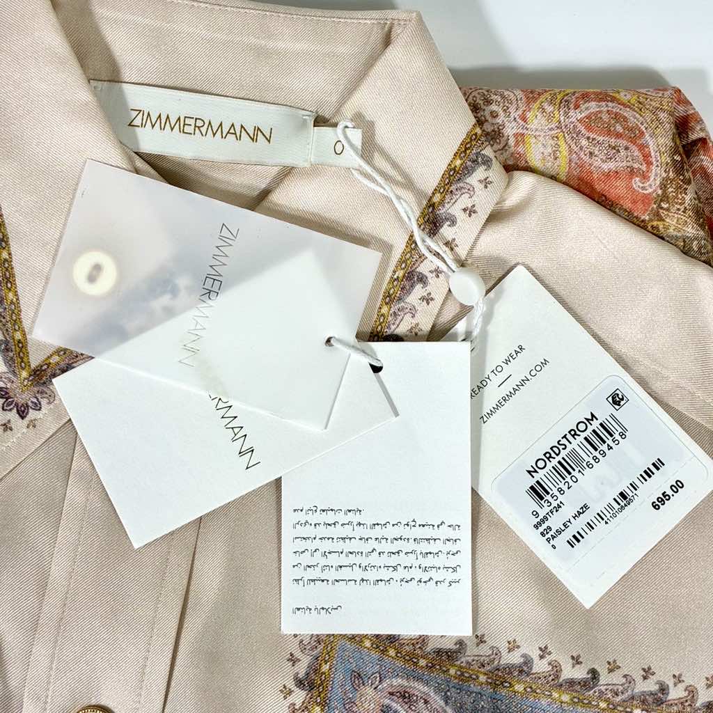 Zimmermann Illustration Paisley Silk Shirt - Side view