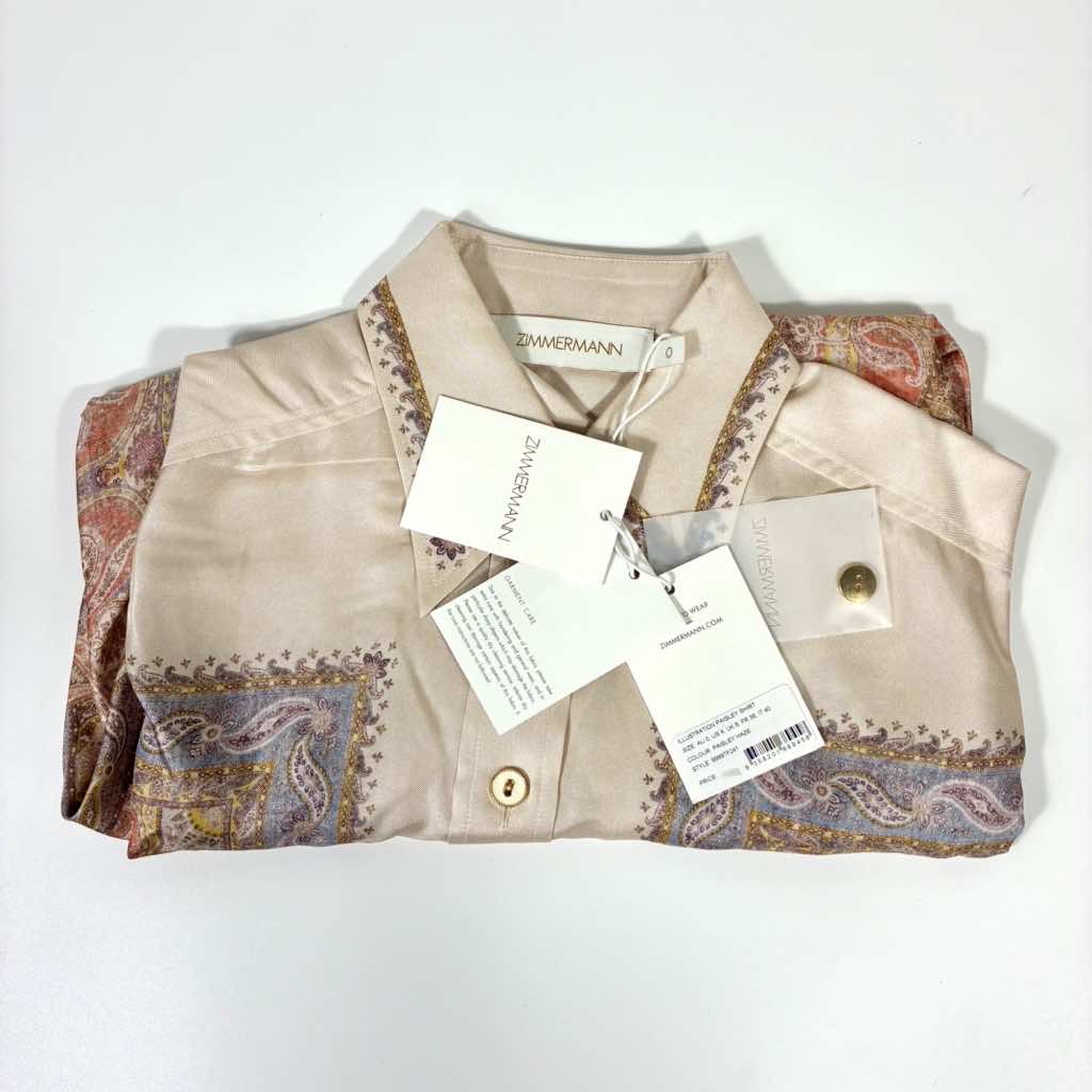 Zimmermann Illustration Paisley Silk Shirt - Detail 1