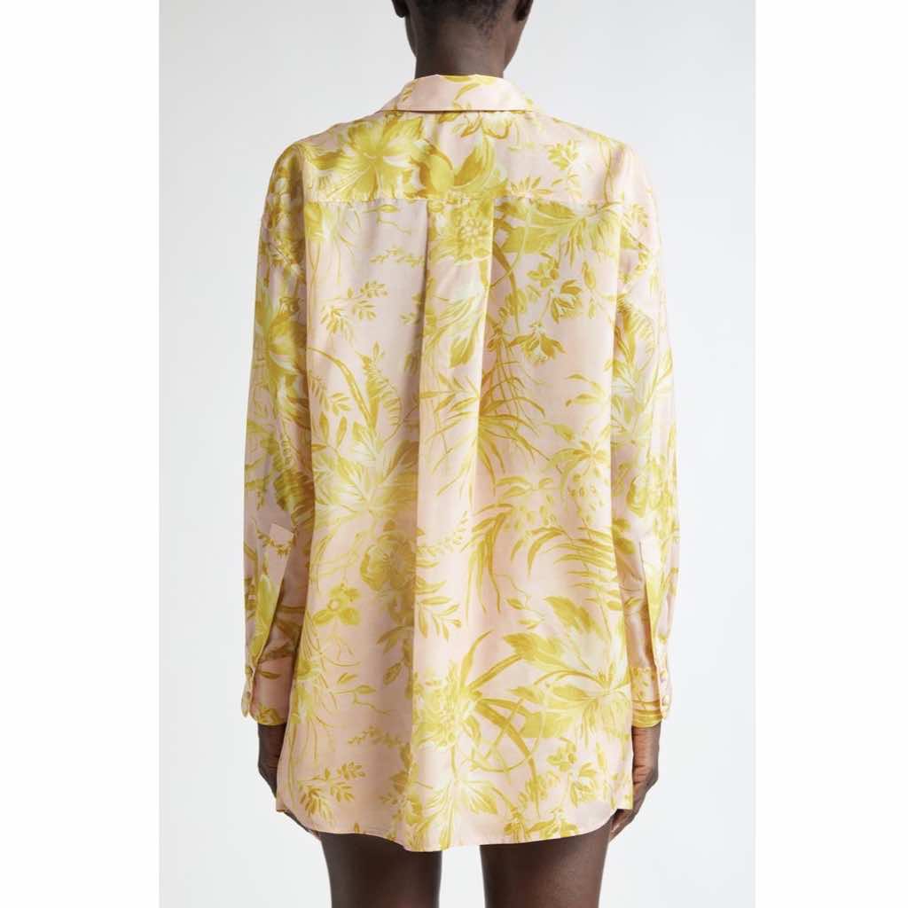 Zimmermann Golden Relaxed Silk Shirt - Side view