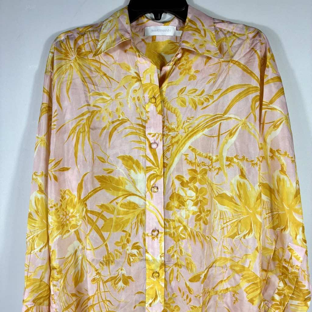 Zimmermann Golden Relaxed Silk Shirt - Image 11
