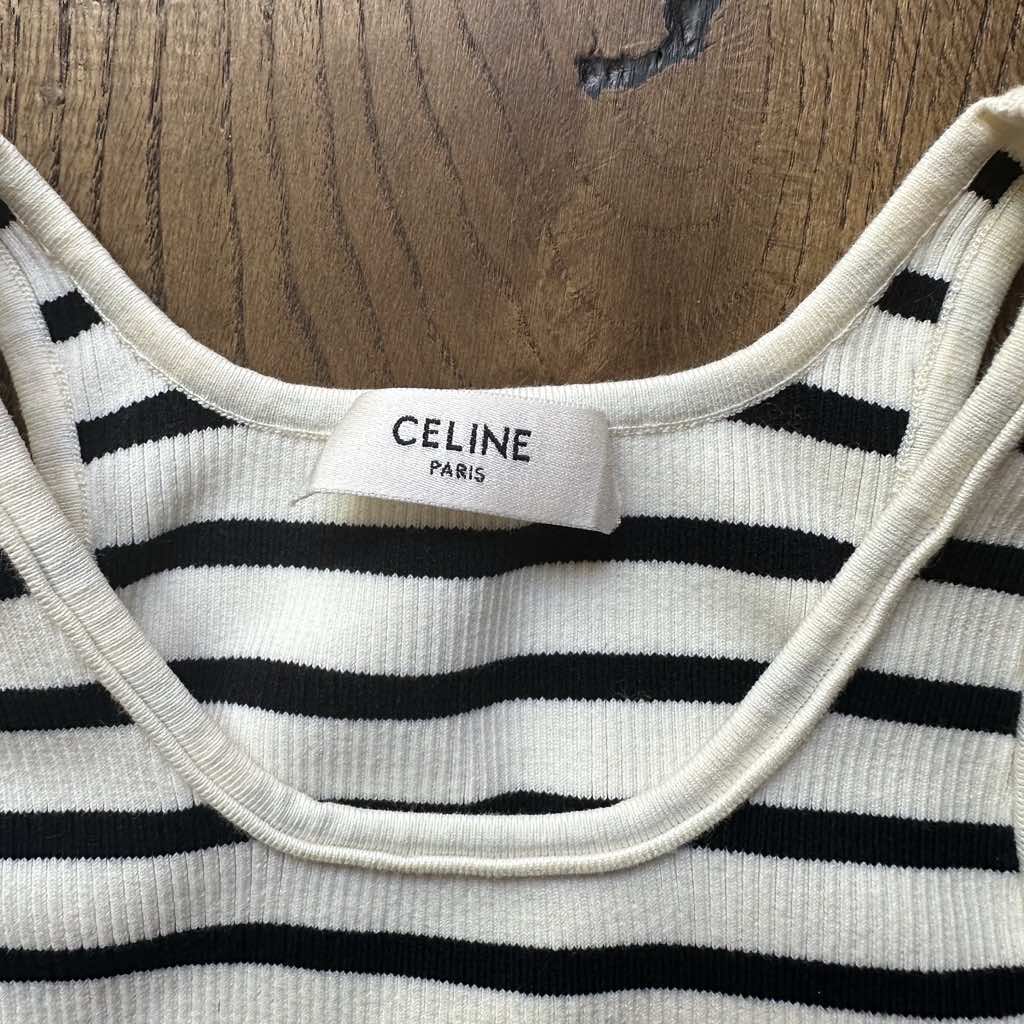 Celine Striped Rib Crop Top - Image 6