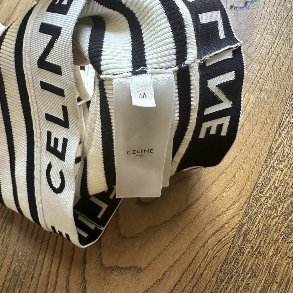 Celine Striped Rib Crop Top - Side view