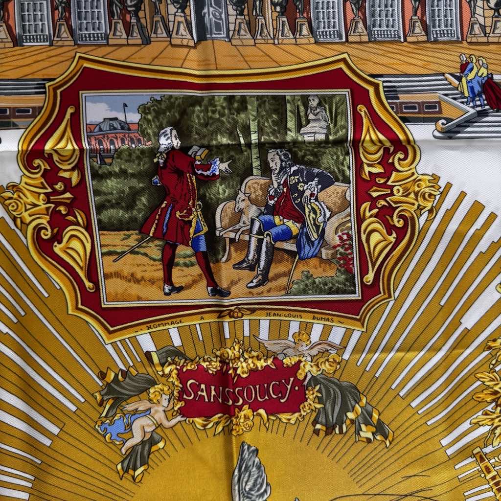 Hermès Sanssoucy Silk Scarf - Side view