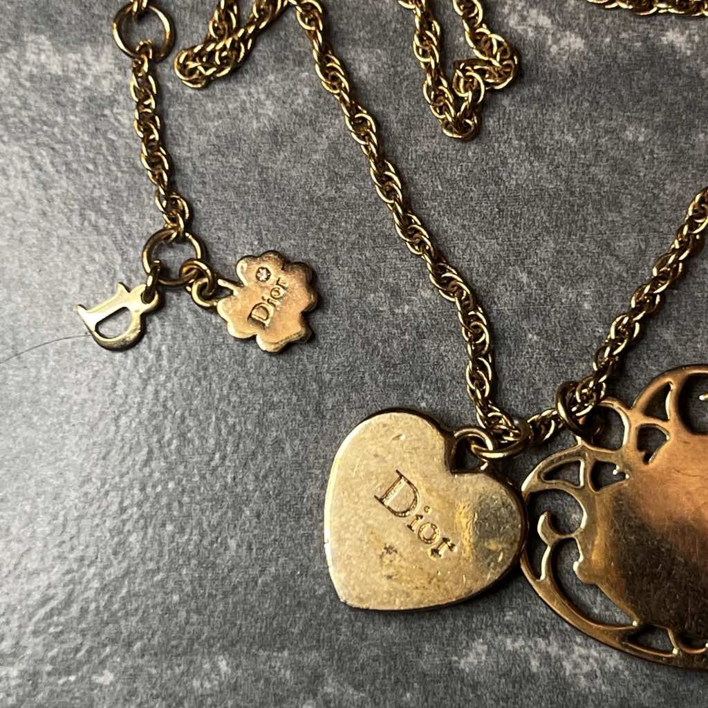 Christian Dior Vintage Heart Pendant Necklace - Image 10