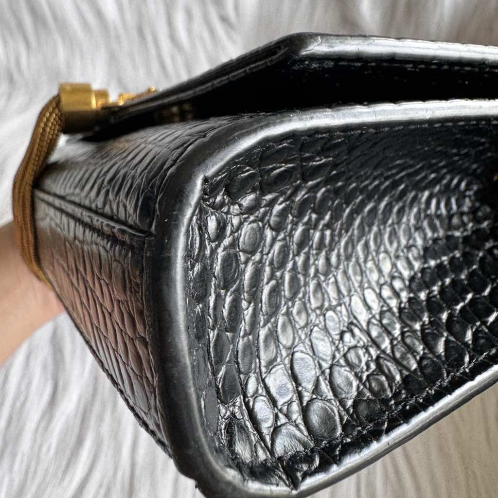 Saint Laurent Kate Small Tassel Croc - Image 6