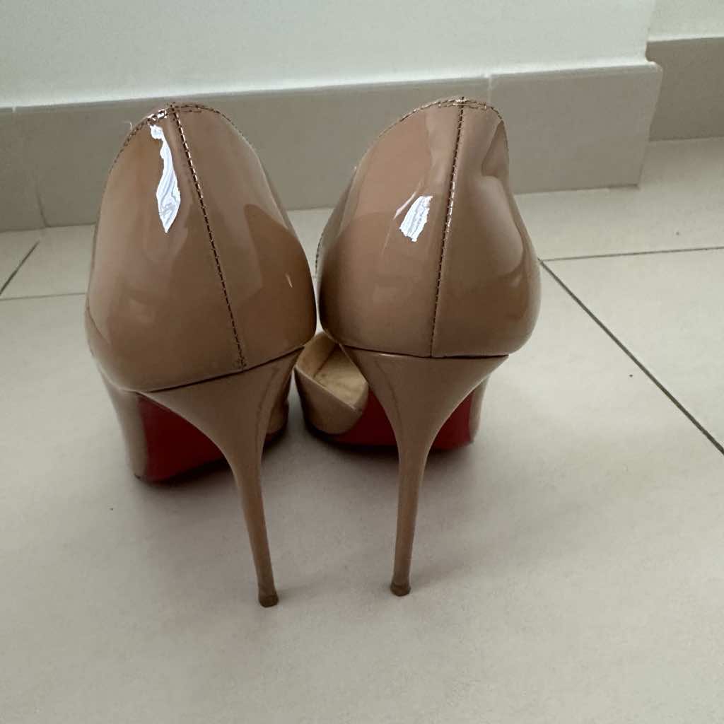 Christian Louboutin Beige Heels - Back view